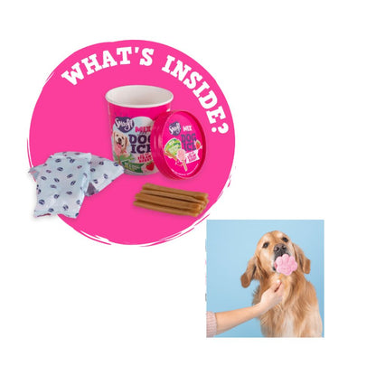 Smoofl Dog Ice Strawberry Miscela per Gelato Cani Gusto Fragola Snack Cani