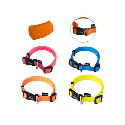 Colley Collare in PVC Giallo 15mm/30-45cm per Cani